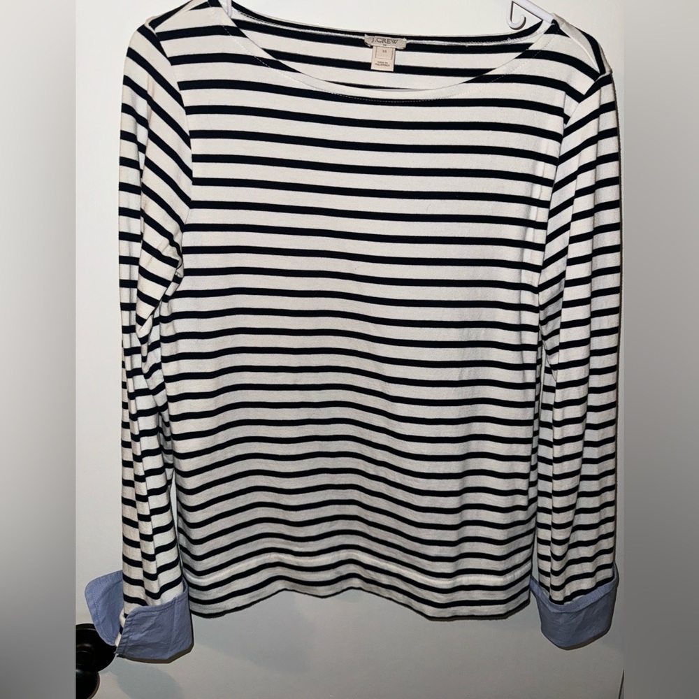 J Crew Striped Blouse